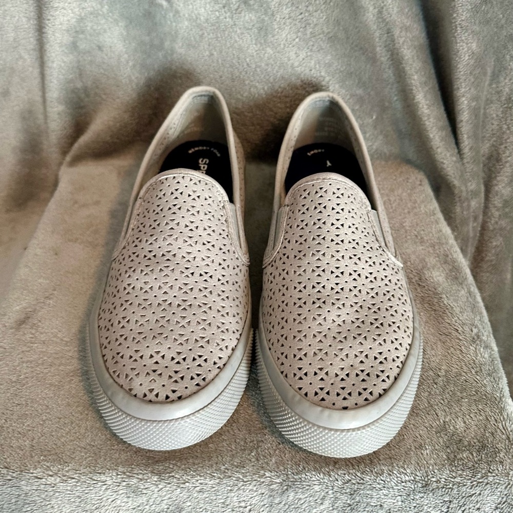 Sperry Gray Loafers with Textured Design